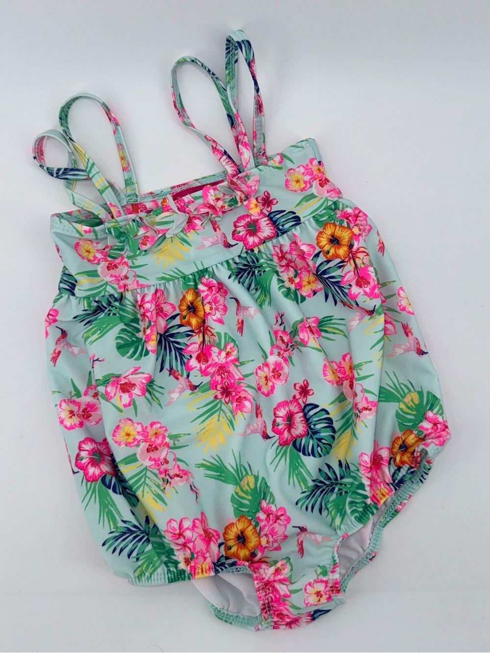 Kate Mack Baby Toddler Girls Mint Floral One-Piece Swim Suit